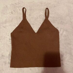 Brown crop top